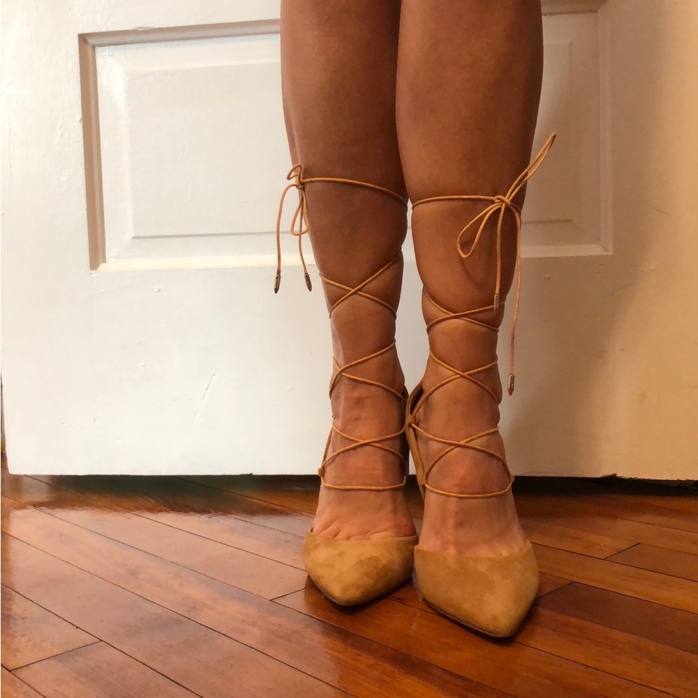 Sam Edelman Tan Suede Leather 4"Heels Helaine size 6 - Picture 3 of 7